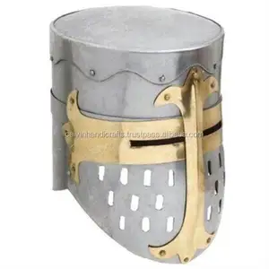 Calvin Crafts Crusader Templar Helm Pelindung Ksatria Abad Pertengahan Reaction Gaun Kostum Mewah CHMH30038