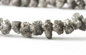 Cuentas de diamante Natural, 100% Natural, 2 mm a 3mm, gris, sin cortar - Product Image 2