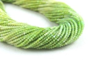 12.5 "Long 1 brin naturel vert opale pierre précieuse Micro facettes minuscules perles Rondelle pour la fabrication de bijoux belle - Product Image 6