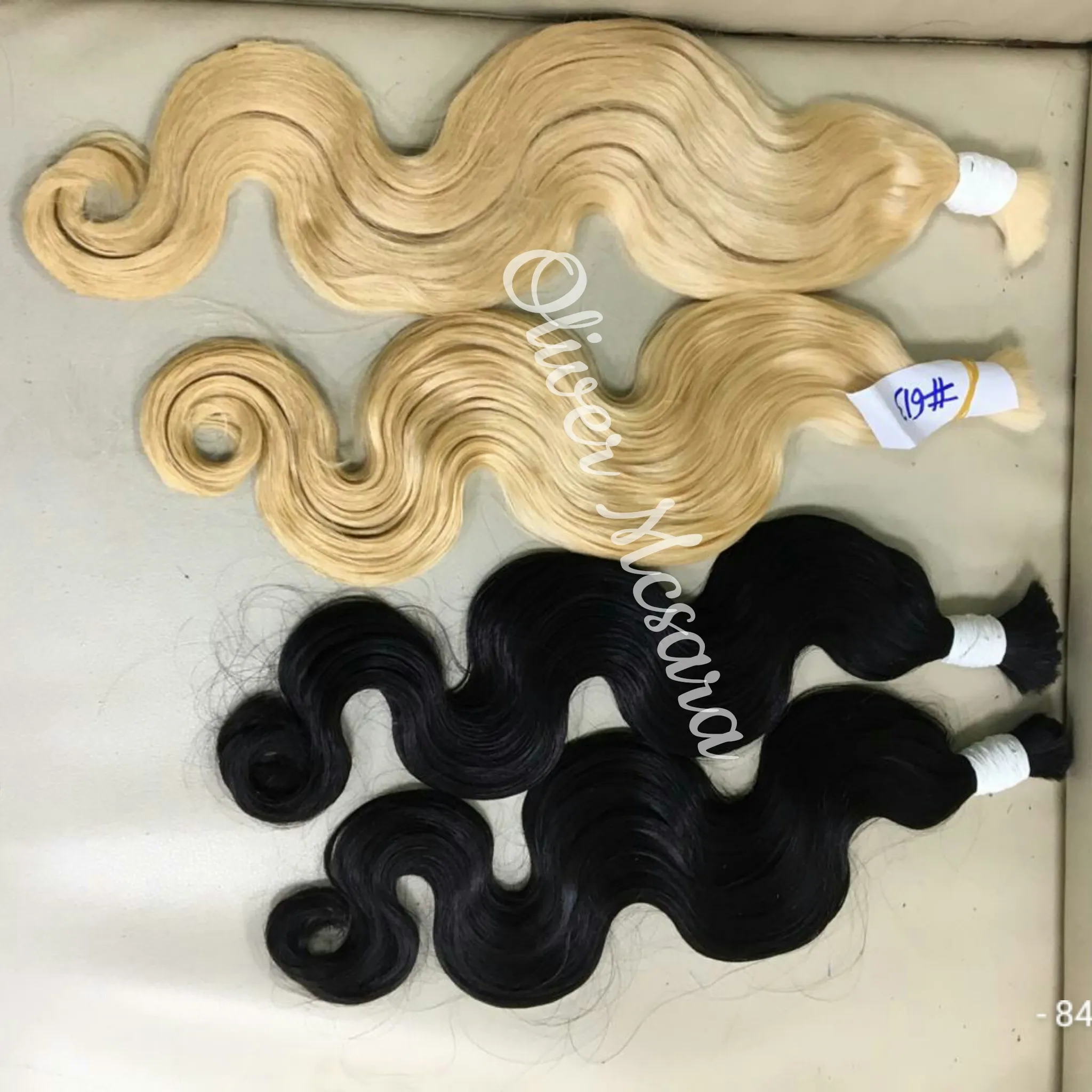 Manufacturer real human hair _ Cuticle aligned hair Remy Vietnamese hair /Double drawn bulk light color 18 inches