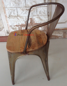 2022 chaises industrielles en métal Vintage durables en gros café meubles empilables salle à manger Restaurant hôtel salon extérieur fer - Product Image 4