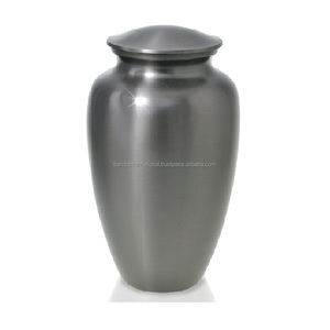 Vente en gros urnes funéraires classiques en métal étain de qualité supérieure avec rayures de couleur noire à bas prix - Product Image 4
