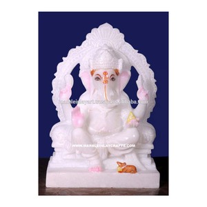 White Marble God <b>Statues</b> Ganesha - Product Image 1