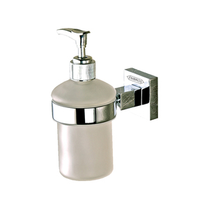 Dispensador de jabón de manos de latón brillante Recipiente de jabón líquido de espuma de vidrio - Product Image 1