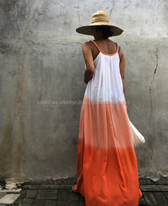 2018 última tendencia playa vestidos de diseñador de las mujeres rayón Tie Dye Maxi Vestido de playa - Product Image 2