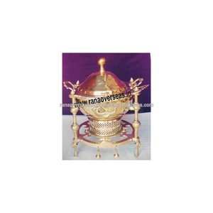 Plato de Metal de Latón Indio para Servir Comida, Equipo de Catering para Eventos y Fiestas, Disponible en Varios Estilos y Tamaños - Product Image 3