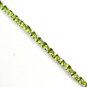 Pulsera de Tenis al por Mayor de Joyería Artesanal en Plata de Ley 925 con Gema de Peridoto Natural - Product Image 2