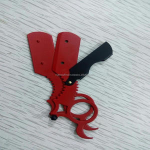 Straight Razor Barber Shaving <b>Swing</b> Lock Black RED Razor - Product Image 1