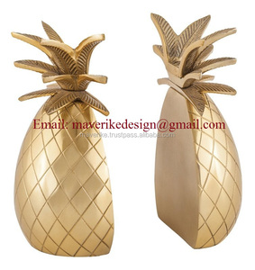 Vintage laiton or métal ananas serre-livres décoratif livre bouchon pour la maison chambre bibliothèque bureau livres scolaires - Product Image 2