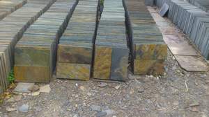 California vàng chất lượng cao Ấn Độ <span class=keywords><strong>Slate</strong></span> đá tự nhiên chia đá bền hiện đại gạch lát sàn trong nhà ngoài trời trang trí tường - Product Image 2