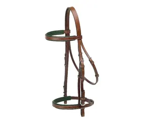 High Quality Equestrian <b>Product</b> Fancy <b>Stitched</b> Horse Leather Bridle for Racing and Riding - Product Image 1