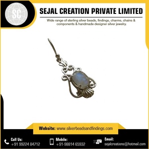 Boucle d'oreille en argent sterling 925 avec pierres précieuses personnalisées fournies par OEM pour cadeau ou fête de mariage - Product Image 2