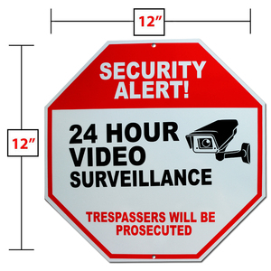 Segnale di videosorveglianza-sorveglianza 24 ore su 24 tutte le attività sono insegne monitorate-segnali di sicurezza CCTV - Product Image 1