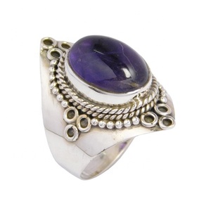 Anillo de amatista púrpura natural, joyería de plata hecha a mano, venta al por mayor, joyería de plata de ley 925, anillos Eternity Vermeil, mayorista - Product Image 1