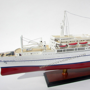 Modèle de bateau en bois Galileo Galilei, cadeau artisanal original - Product Image 1