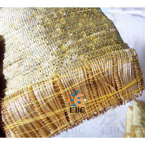 ขอบลวดเหล็กแท่งสีทองขนาดใหญ่สำหรับตกแต่งขอบขอบธงงานผ้าไหมงานตามสั่งสำหรับเสื้อผ้า - Product Image 5