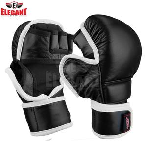 Guantes de cuero de vaca sintético con logotipo personalizado MMA Muay Thai para gimnasio, manoplas de boxeo personalizables para deportes de club, artes marciales - Product Image 6