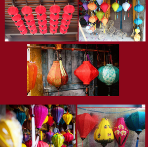 โคมไฟกับไม้ไผ่และผ้าไหม - Product Image 3