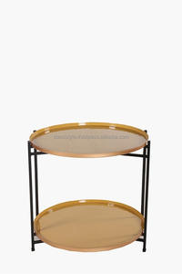 Mesas nido de metal rectangulares con tapa esmaltada - Product Image 3