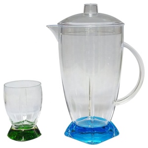 Juego de vasos acrílicos con fondo de Color y jarra de agua - Product Image 4