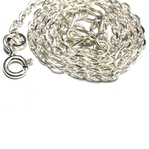 ดูดีรูปร่างโซ่ธรรมดาเงิน925เงินสเตอร์ลิงโซ่925 - Product Image 3