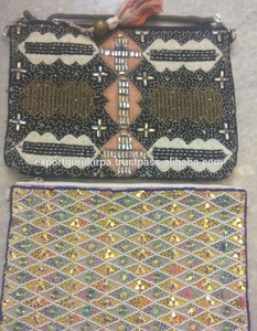 Designer Vintage Pochette pour femme Tissu écologique Multi-perles Motif personnalisé Élégant à la mode Lady Beach Utilisation pour le voyage - Product Image 3