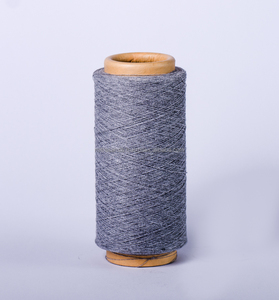 Flash Sale Light <b>Grey</b> NE 16s Blended Yarn Eco-friendly Recycled Fancy Regenerated Anti-Static <b>Socks</b> Weaving Knitting Bleached - Product Image 1