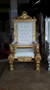 Ralph King เก้าอี้พักผ่อนสำหรับห้องนั่งเล่นยุโรปฝรั่งเศสสีทองเฟอร์นิเจอร์สีขาวกับกำมะหยี่ไม้เนื้อแข็งสำหรับงานแต่งงาน - Product Image 4