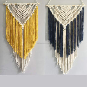Alta calidad Boho hecho a mano hogar arte decoración tejido algodón macramé tapiz colgante de pared para habitación de niños macramé tapices de pared - Product Image 4