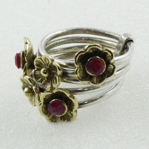 Bague empilable en argent sterling massif 925 avec pierres précieuses en rubis naturel-Réglage des griffes de qualité extrême pour mariage et anniversaire - Product Image 3