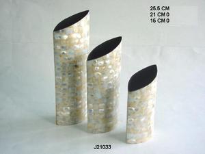 Florero de mosaico de nácar hecho a mano de alta calidad con mosaico en base de hierro a prueba de fugas de agua en precio al por mayor - Product Image 3