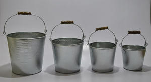 Premium Quality <b>Small</b> Galvanized Metal Flower <b>Planter</b> Pot Powder Coated Finish for Garden Home Patio Office Use - Product Image 5