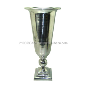 Vase à fleurs en métal aluminium avec base carrée, taille, forme et couleur personnalisées, vaisselle en métal - Product Image 1