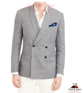 2021การออกแบบใหม่สลิมฟิตคู่กระดุมแหลมเสื้อสูทสำหรับผู้ชายสูท - Product Image 5