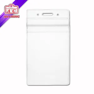 Badge porte-cartes en PVC souple, fermeture éclair, Vertical, populaire 50 pièces - Product Image 1