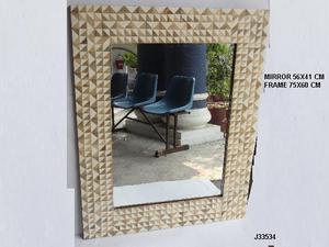 Mother of Pearl and Wood Mosaic <b>Mirror</b> <b>Frame</b> Available in All Sizes Wall Decoration Mother of Pearl Inlay Wall <b>Mirror</b> - Product Image 5