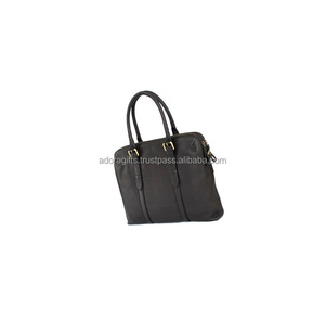 Maletín de negocios personalizado de cuero auténtico, bandolera para ordenador portátil con logotipo personalizado - Product Image 1