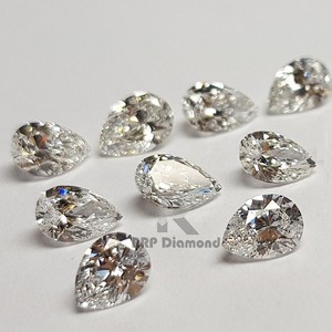 Diamant synthétique CVD, pureté I, couleur DEF, poli, 0,30 à 0,39 carat, diamant fantaisie blanc en forme de poire, certifié IGI, 10 Moh's - Product Image 1