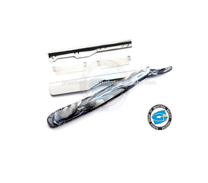 Barbero profesional Personal Garganta recta Afeitado Shavette Desechable Media hoja única Maquinilla de afeitar Deslizante Plegable Cara de plástico - Product Image 1