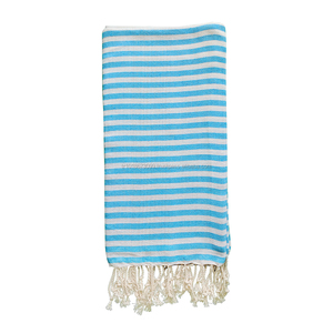 Kash Peshtemal turco toallas Fouta de la huésped al por mayor manta Vintage-turquesa TTKP-0003 Arco Iris colección - Product Image 2