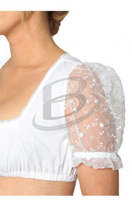 Nuevo 2024 mujeres bávaro Oktoberfest disfraz tradicional Dirndl blusa cerveza jardín Crop Top (Bávaro Dirndls vestido blusa) - Product Image 4