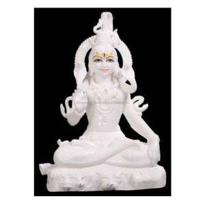 Statue de dieu indien en marbre blanc pur, de qualité aiguisée, roche Fine, 15 cm - Product Image 1