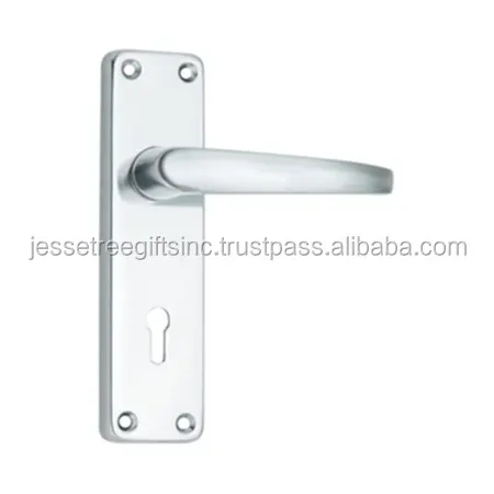 Metal Door Handle Lock With Shiny Polish Finishing Rectangle Shape Simple Design Excellent Quality For Locking Wholesale Price