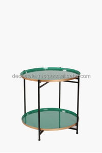 Mesas nido de metal rectangulares con tapa esmaltada - Product Image 4