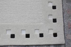 Alfombra y alfombra de cuero y lana antideslizante moderna con mechones a mano personalizada para uso doméstico y hotelero - Product Image 3