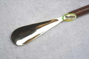 Corne à double manche en bois pour chaussure, corne de chaussure de styliste, lève-cuillère en bois et en laiton - Product Image 3