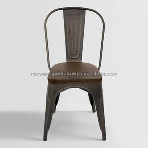 Juego de sillas de comedor de metal y madera Arwen Espresso para muebles de sala de estar para el hogar - Product Image 2
