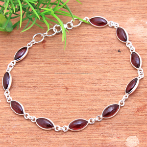 Bracelet en argent sterling 925, améthyste, turquoise, onyx, cornaline, grenat, bijoux fantaisie, bracelet en argent - Product Image 4