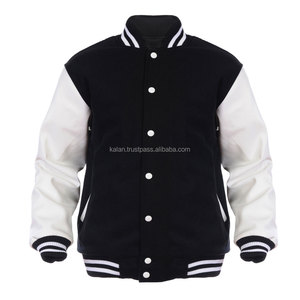 Chaqueta Varsity de Lana con Manga de Cuero Genuino Personalizada para Equipos al por Mayor, Chaqueta Letterman Premium con Bordado de Chenille - Product Image 2