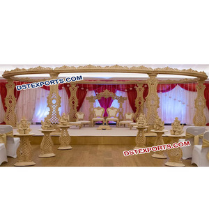 Fabuleux mariage en bois Mandap dernier Style bois Mandap superbe mariage en bois naturel Mandap usine vente DST exportations Royaume-Uni dernier - Product Image 1